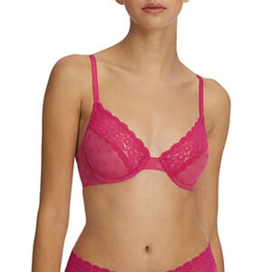 Skarlett Blue Women Dare Unlined Underwire Bra Dark Flamingo Size 32D